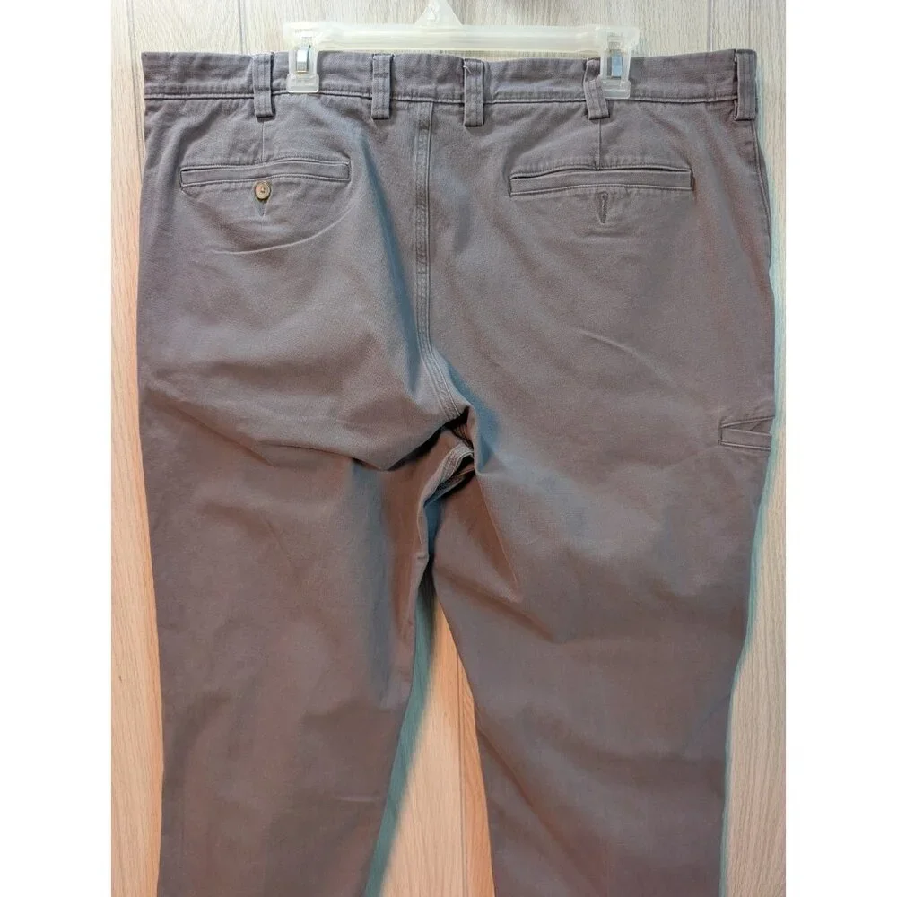 Duluth Trading Co Pants Mens 40x30 Flex Ballroom Khaki Flat Front Work Outdoor